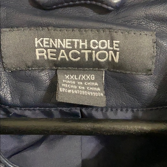Kenneth Cole Faux-leather Motorcycle Jacket sz XXL - Picture 7 of 10